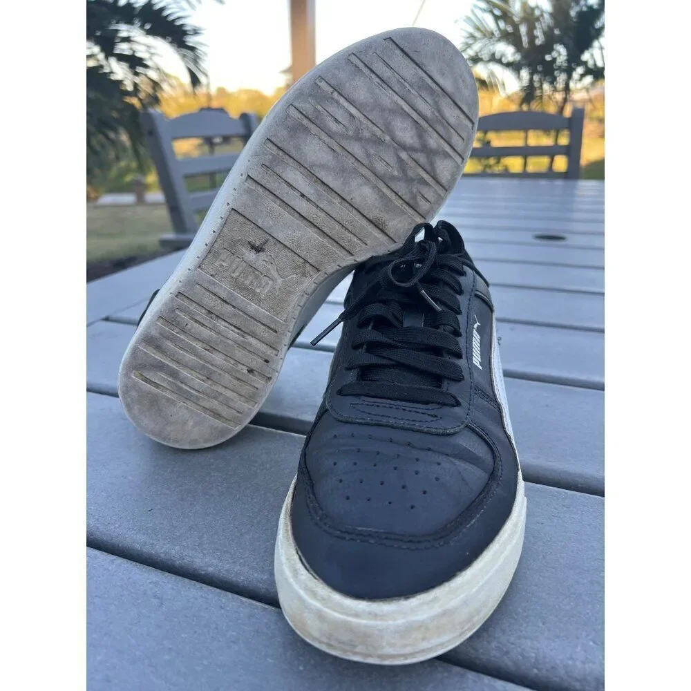 Puma Caven Men Black White Shoes Size 9